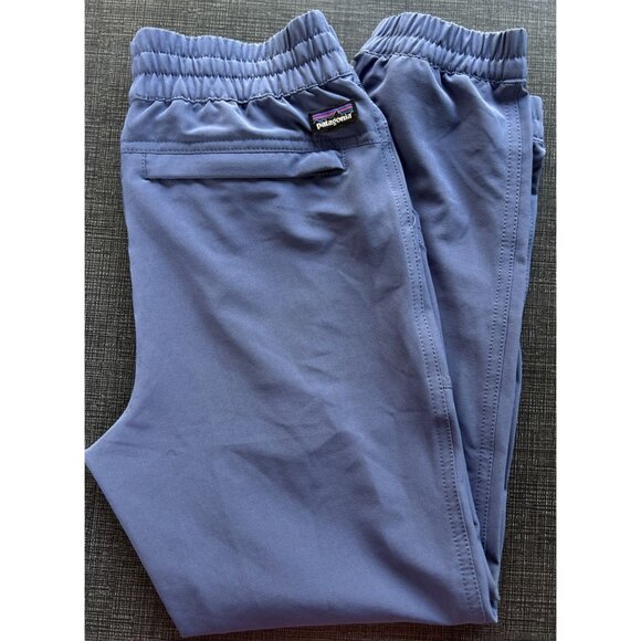 Patagonia Kids 10 Large Drawstring Jogger Pants Blue Pocket Elastic Waist - Picture 1 of 13